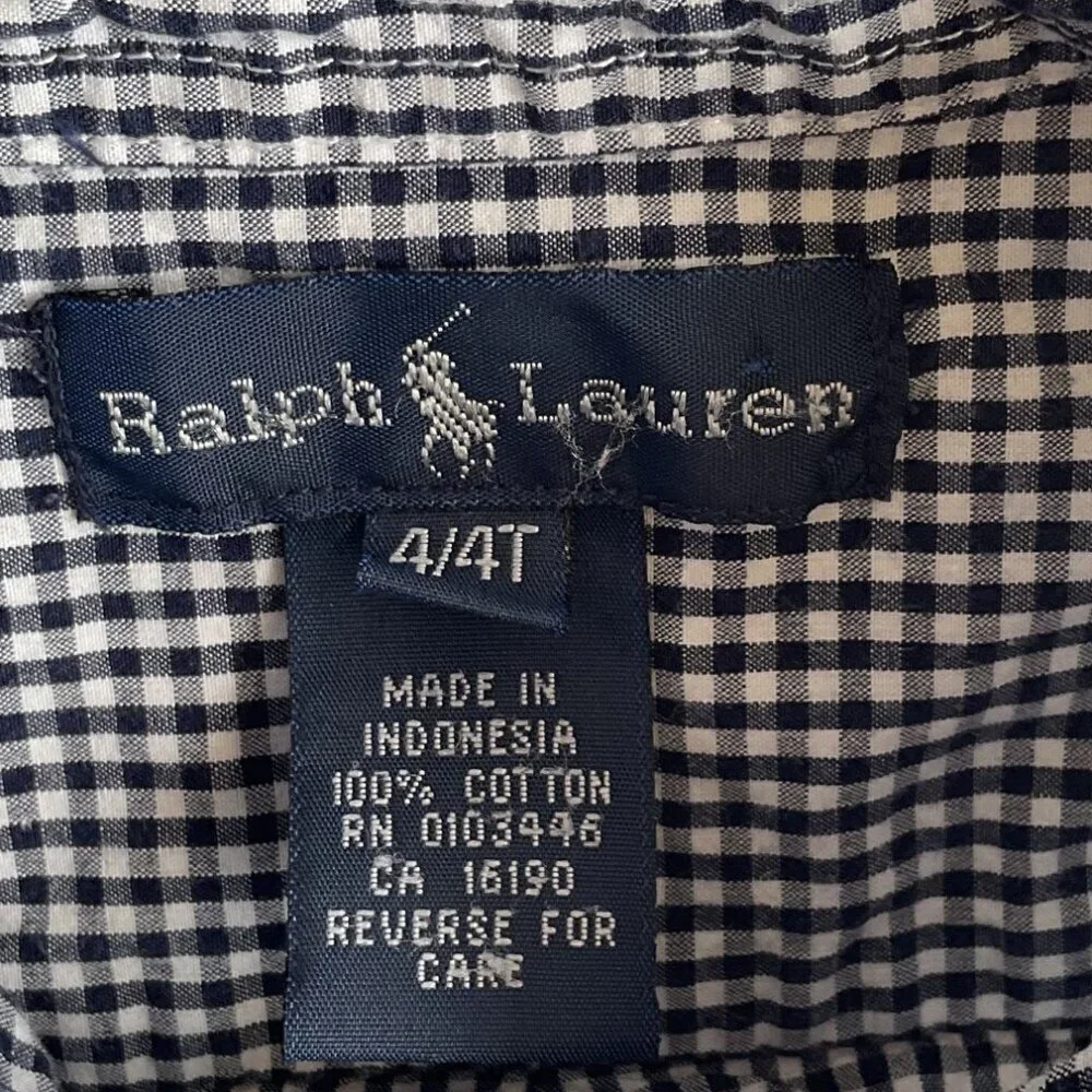 Ralph Lauren Checked Button Down Shirt Like New